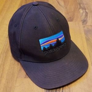 Patagonia Black Snap Back Ball Cap Hat